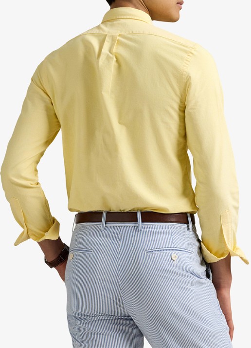 Ralph Lauren Custom fit Oxford overhemd - achterkant geel oxford / geel