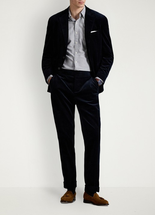 Ralph Lauren Custom fit Oxford overhemd - voorkant 3 slate