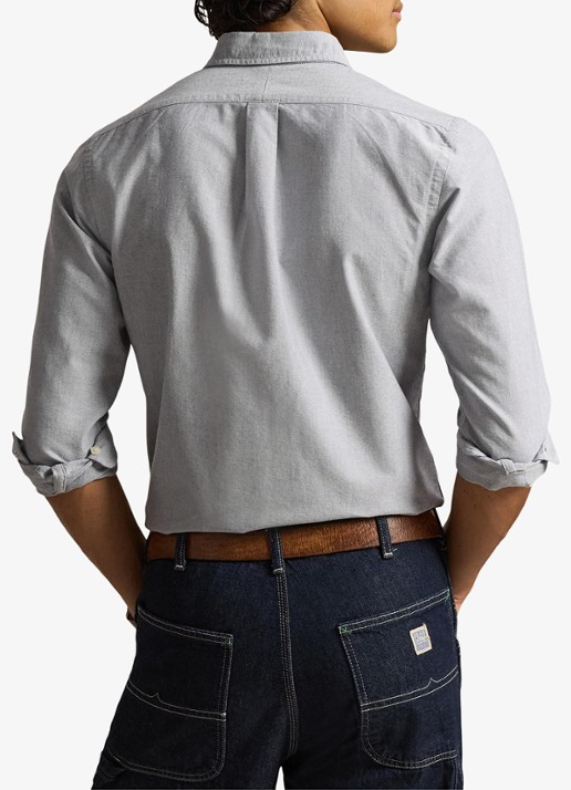 Ralph Lauren Custom fit Oxford overhemd - achterkant 3 navy