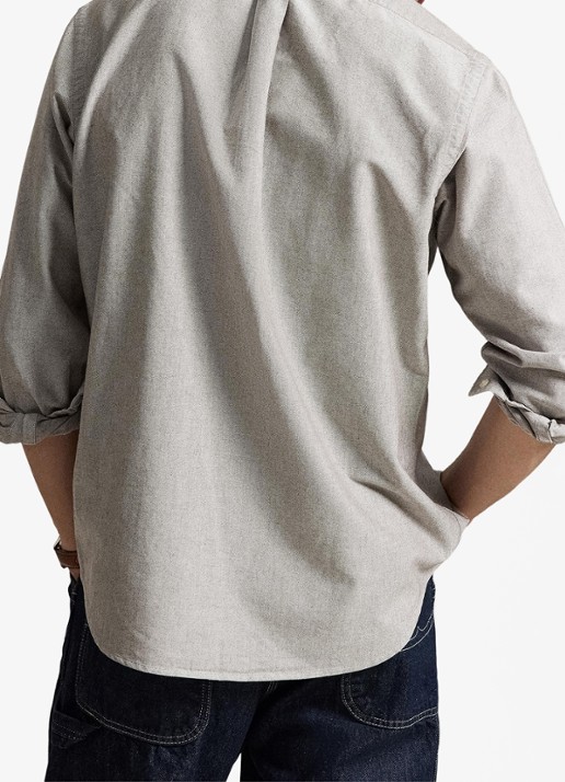 Ralph Lauren Custom fit Oxford overhemd - achterkant 3 nutmeg brwn zxw5 / bruin