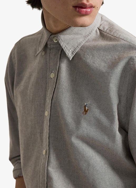 Ralph Lauren Custom fit Oxford overhemd - detail 5 nutmeg brwn zxw5 / bruin