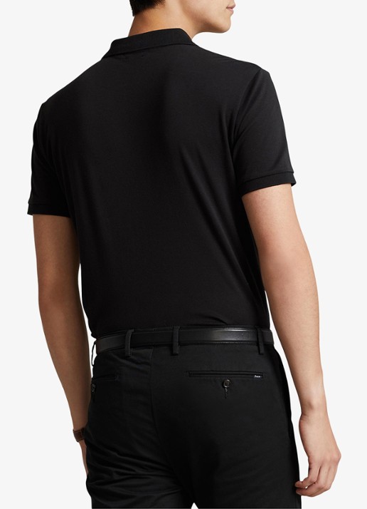 Ralph Lauren Custom slim fit polo met logo - achterkant 4 polo black / zwart