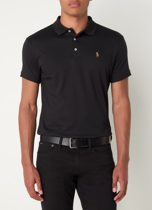 Ralph Lauren Custom slim fit polo met logo - detail 9 polo black / zwart