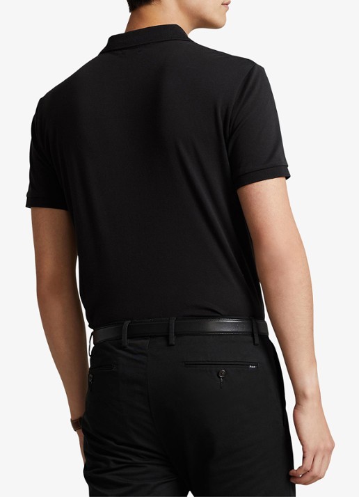 Ralph Lauren Custom slim fit polo met logo - achterkant 6 polo black / zwart