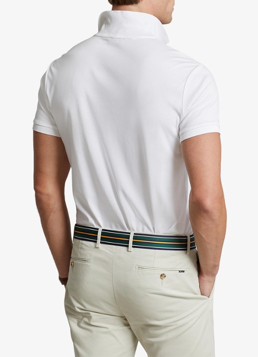 Ralph Lauren Custom slim fit polo met logo - achterkant 5 white / wit