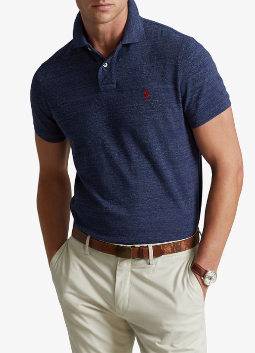 Ralph Lauren Custom slim fit polo met logoborduring