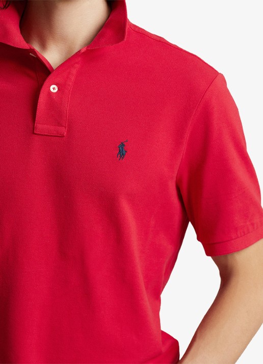 Ralph Lauren Custom slim fit polo met logoborduring - detail 4 rl2000 red / rood