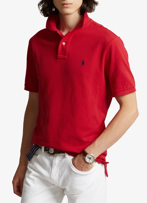 Ralph Lauren Custom slim fit polo met logoborduring - detail 5 rl2000 red / rood