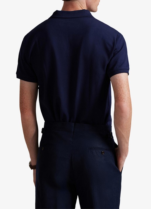 Ralph Lauren Custom slim fit polo met logoborduring - achterkant refined navy/c7587-3nmc