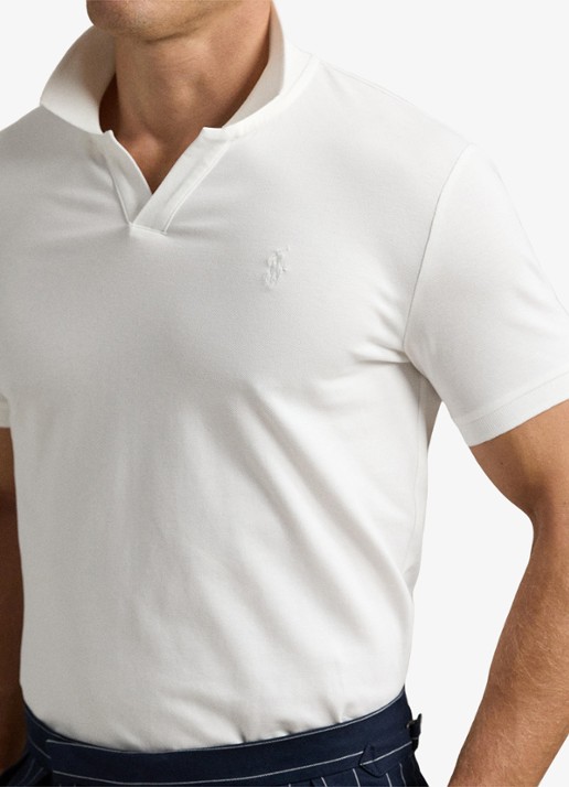 Ralph Lauren Custom slim fit polo met logoborduring - detail 5 white/c1730-3nmb