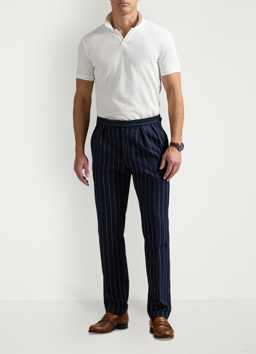 Ralph Lauren Custom slim fit polo met logoborduring - voorkant 2 white/c1730-3nmb
