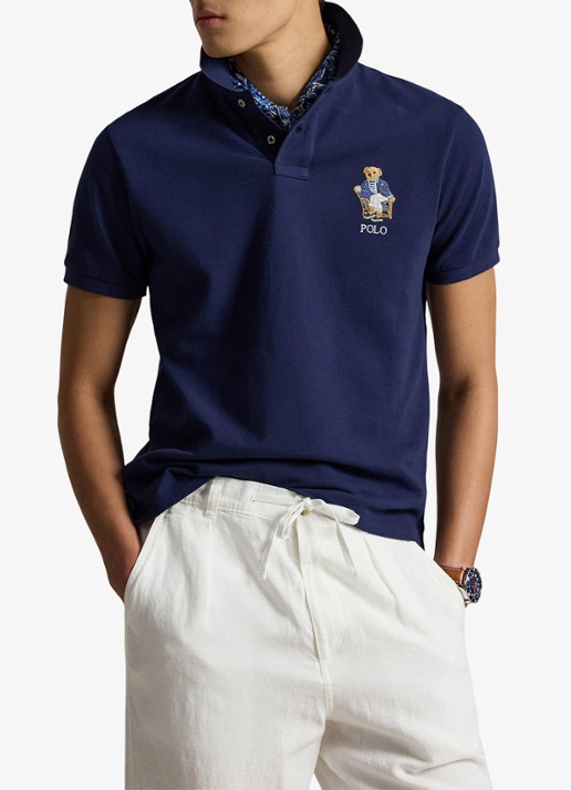 Ralph Lauren Custom slim fit polo met logoborduring
