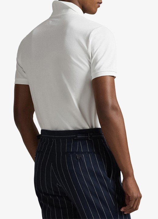 Ralph Lauren Custom slim fit polo met stretch - achterkant 3 wit