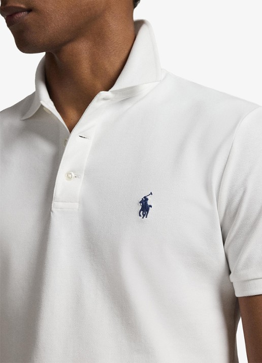 Ralph Lauren Custom slim fit polo met stretch - detail 2 wit
