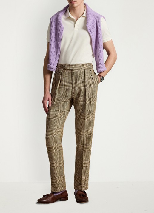 Ralph Lauren Custom slim fit polo met stretch - detail 4 pale cream / crème