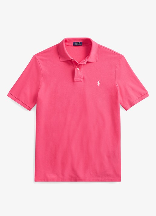 Ralph Lauren Custom slim fit polo van piqué katoen - voorkant 3 hot pink/c2740