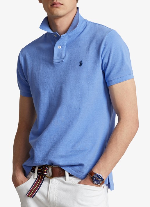 Ralph Lauren Custom slim fit polo van piqué katoen