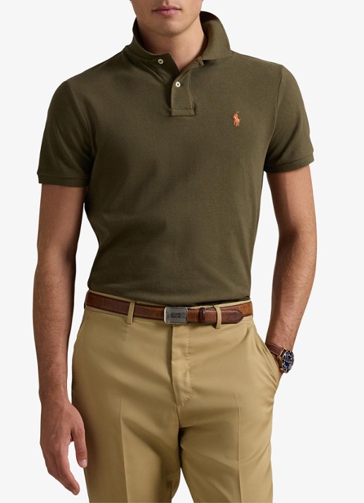 Ralph Lauren Custom slim fit polo van piqué katoen