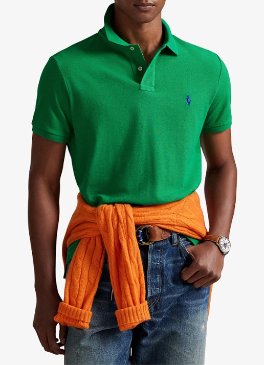 Ralph Lauren Custom slim fit polo van piqué katoen
