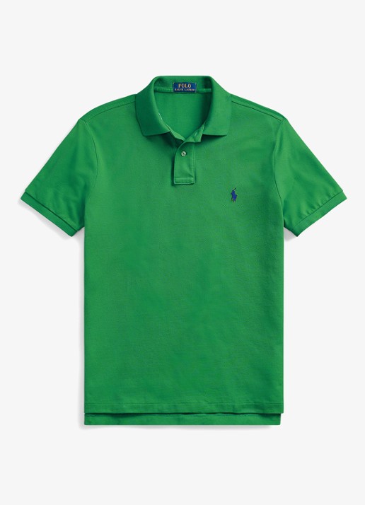 Ralph Lauren Custom slim fit polo van piqué katoen - voorkant billiard/c7315