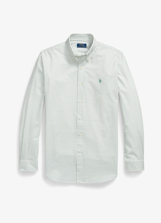 Ralph Lauren Custom slim fit polo van piqué katoen - voorkant 3 sunset green/c3125