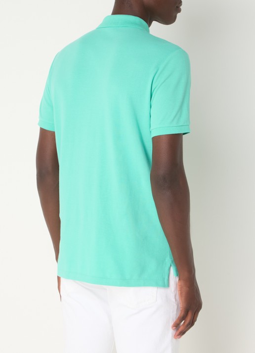 Ralph Lauren Custom slim fit polo van piqué katoen - achterkant 2 sunset green/c3125