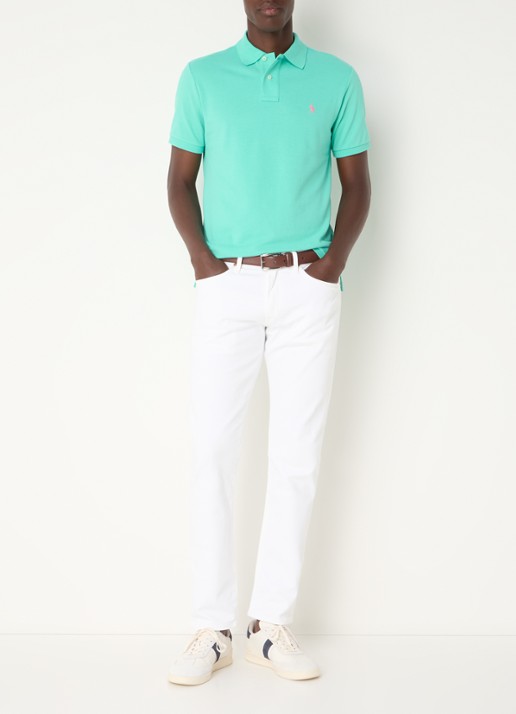 Ralph Lauren Custom slim fit polo van piqué katoen - voorkant 5 sunset green/c3125