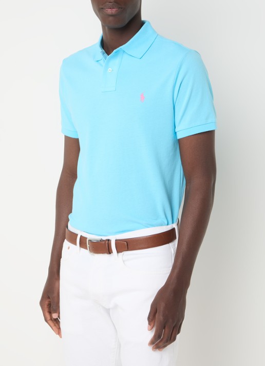 Ralph Lauren Custom slim fit polo van piqué katoen