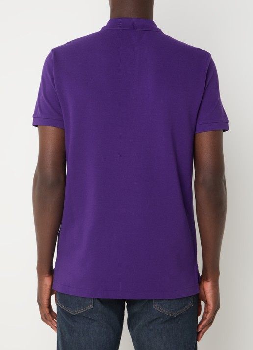 Ralph Lauren Custom slim fit polo van piqué katoen - achterkant 9 chalet purple/c5229