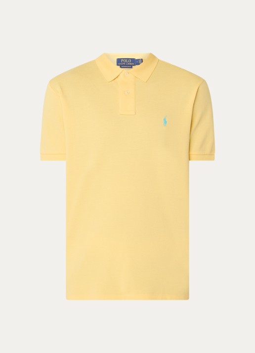 Ralph Lauren Custom slim fit polo van piqué katoen - voorkant corn yellow/c6103