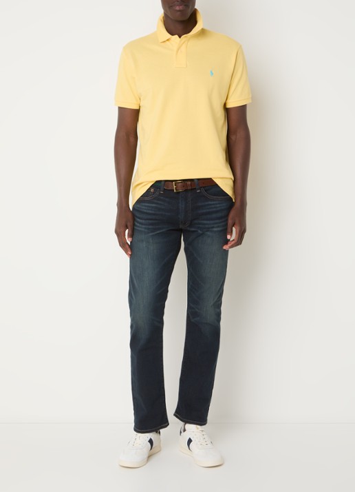 Ralph Lauren Custom slim fit polo van piqué katoen - voorkant 2 corn yellow/c6103