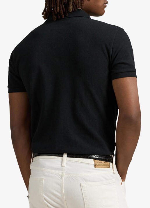Ralph Lauren Custom slim fit polo van piqué katoen - achterkant 5 polo black/c3870