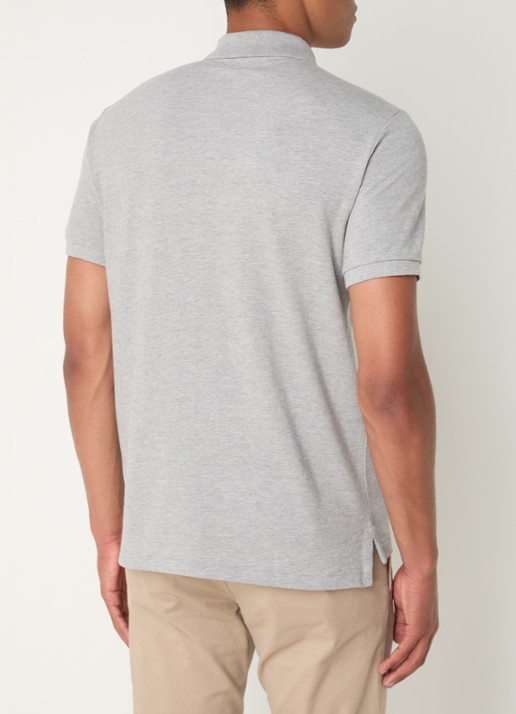 Ralph Lauren Custom slim fit polo van piqué katoen - achterkant 4 andover heather/c7927