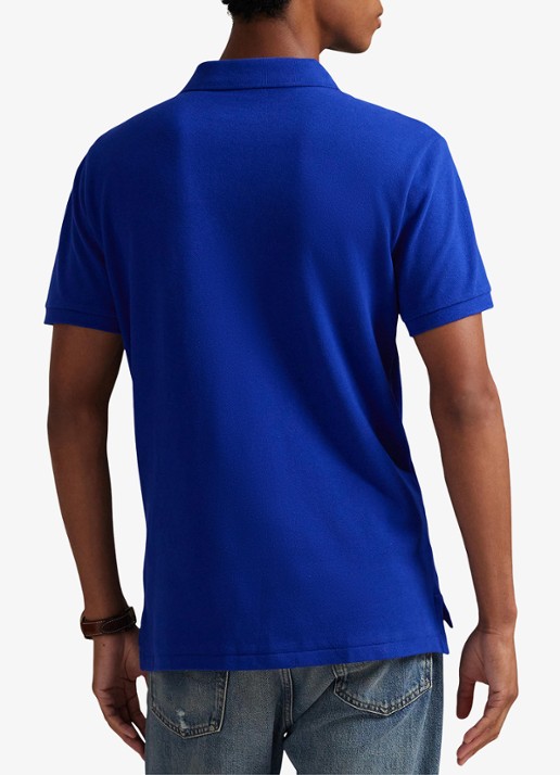 Ralph Lauren Custom slim fit polo van piqué katoen - achterkant heritage royal/c3870