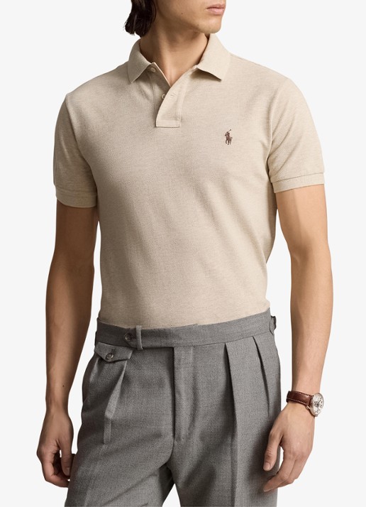 Ralph Lauren Custom slim fit polo van piqué katoen