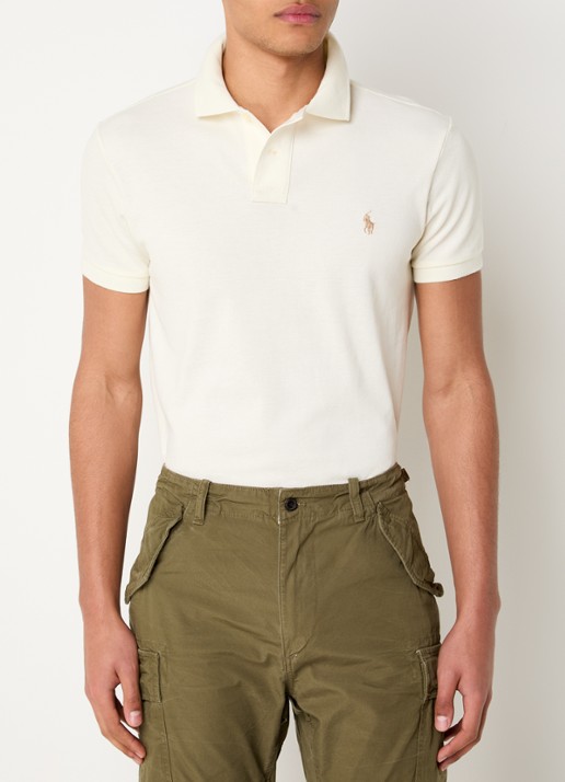 Ralph Lauren Custom slim fit polo van piqué katoen - detail 8 parchment cream / beige