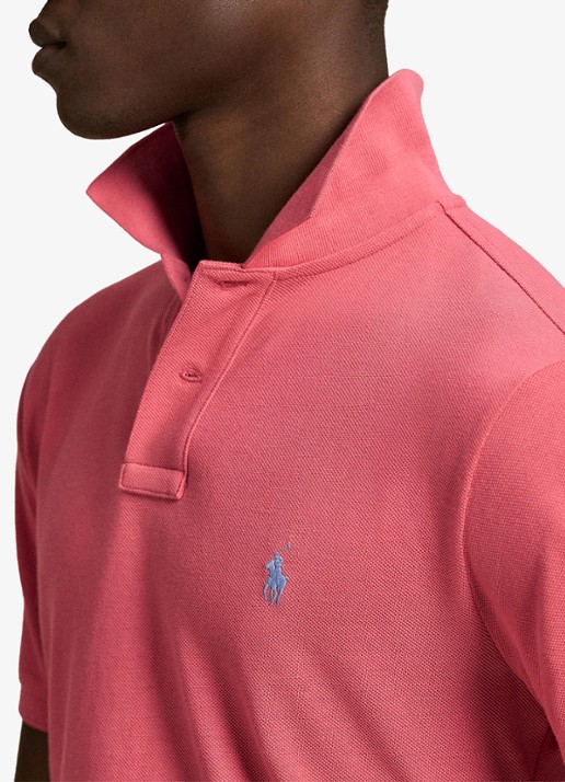 Ralph Lauren Custom slim fit polo van piqué katoen - detail red sky - rood