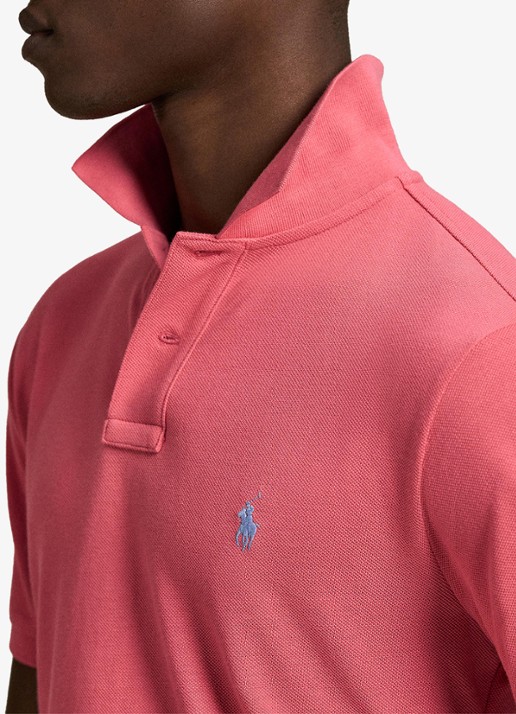 Ralph Lauren Custom slim fit polo van piqué katoen - detail 3 red sky - rood