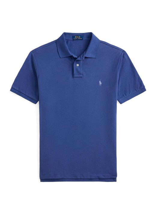 Ralph Lauren Custom slim fit polo van piqué katoen - voorkant old royal/c7215-47ww