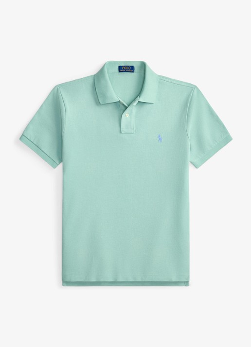 Ralph Lauren Custom slim fit polo van piqué katoen - voorkant 4 celadon/c7109-zyv9