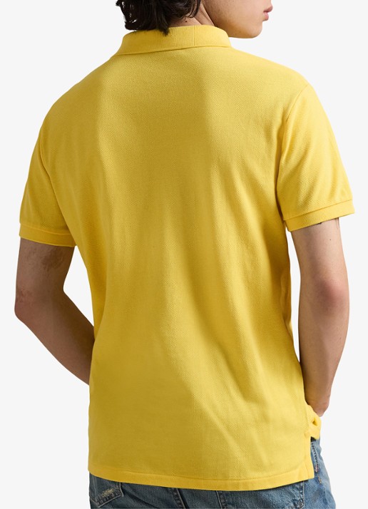Ralph Lauren Custom slim fit polo van piqué katoen - achterkant 3 sunfish yellow/c7109-zxvx