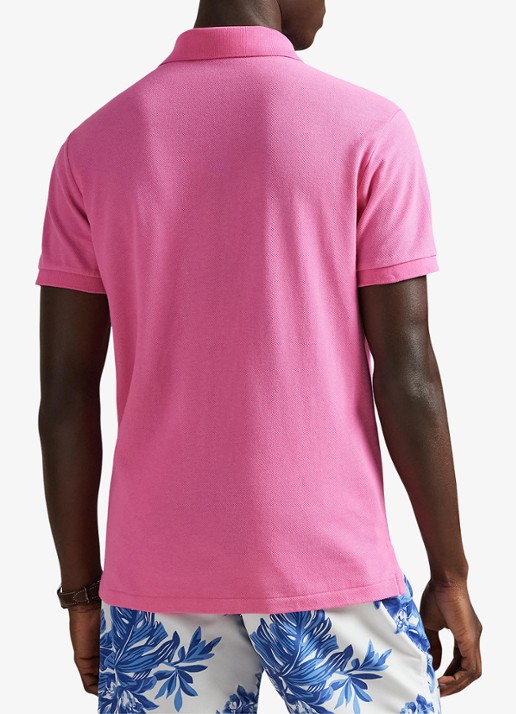 Ralph Lauren Custom slim fit polo van piqué katoen - achterkant 3 baja pink/c6995-zyvc
