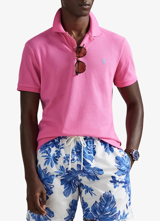 Ralph Lauren Custom slim fit polo van piqué katoen