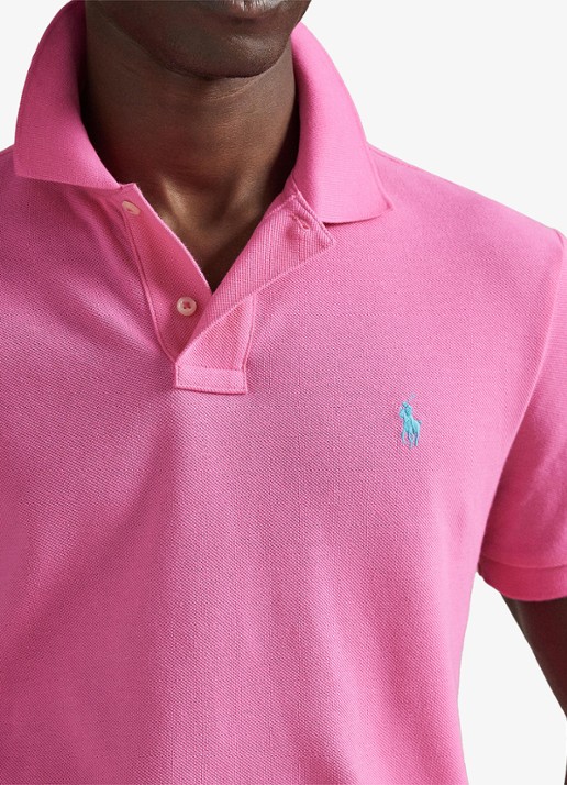 Ralph Lauren Custom slim fit polo van piqué katoen - detail 5 baja pink/c6995-zyvc