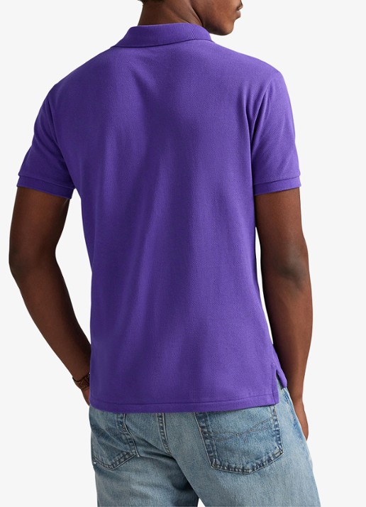 Ralph Lauren Custom slim fit polo van piqué katoen - achterkant 5 cabana purple/c5223-zywt