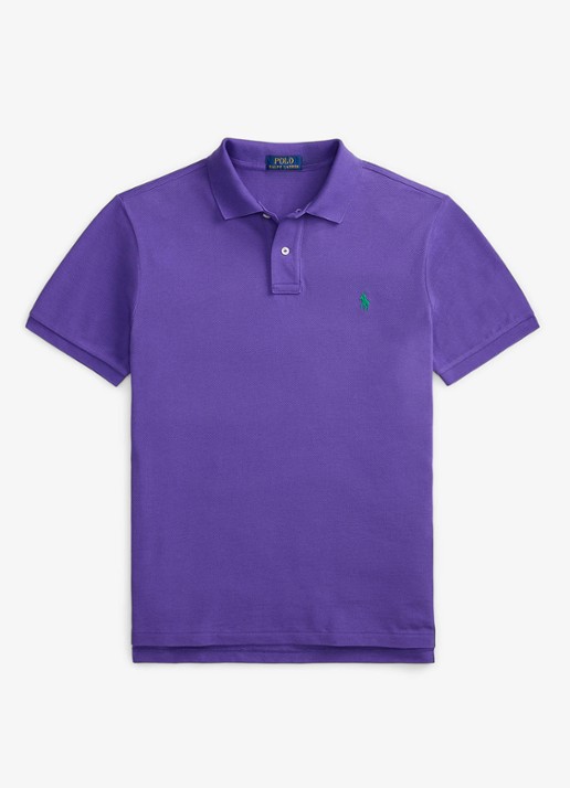Ralph Lauren Custom slim fit polo van piqué katoen - voorkant cabana purple/c5223-zywt