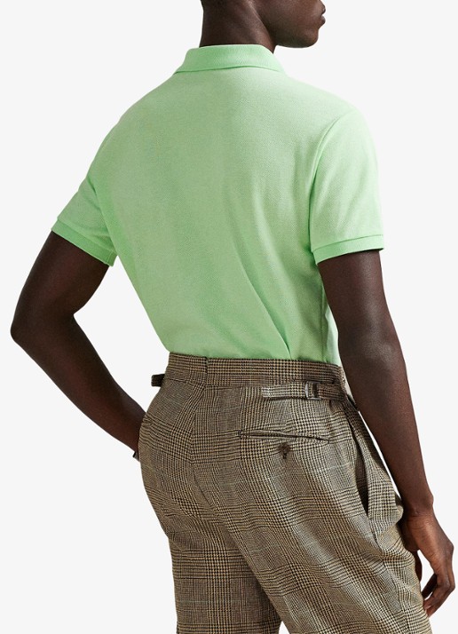 Ralph Lauren Custom slim fit polo van piqué katoen - achterkant 5 cruise lime/c2113-zyva