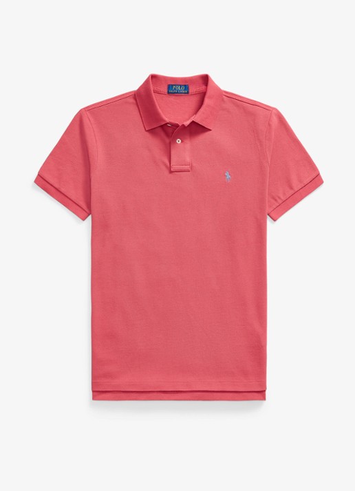 Ralph Lauren Custom slim fit polo van piqué katoen - voorkant nantucket red / rood