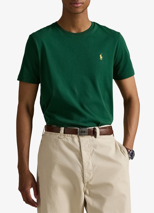 Ralph Lauren Custom slim fit T-shirt met logoborduring