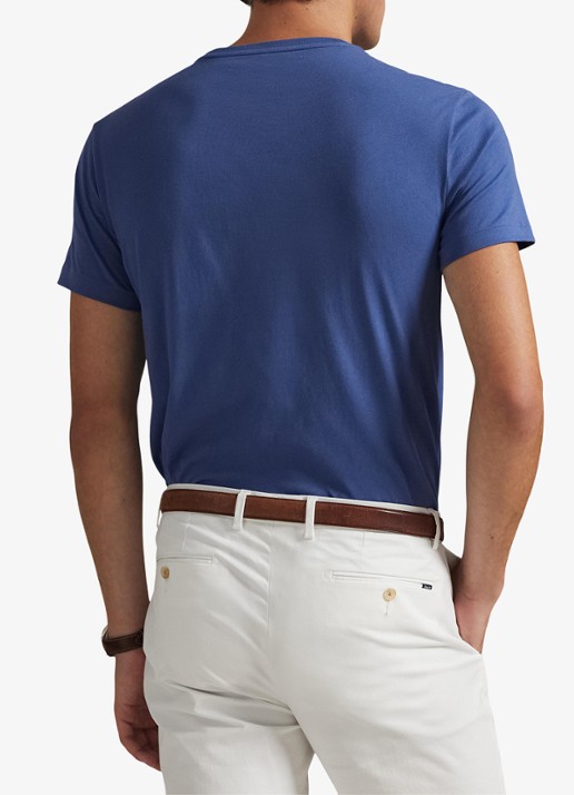 Ralph Lauren Custom slim fit T-shirt met logoborduring - achterkant old royal/c7215-47ww